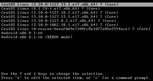  grub bootloader interface